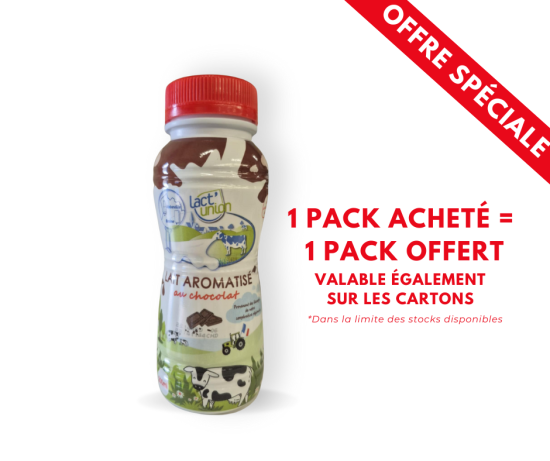 Lait aromatisé Chocolat Lact Union Stérilisé UHT (Vendu par pack)